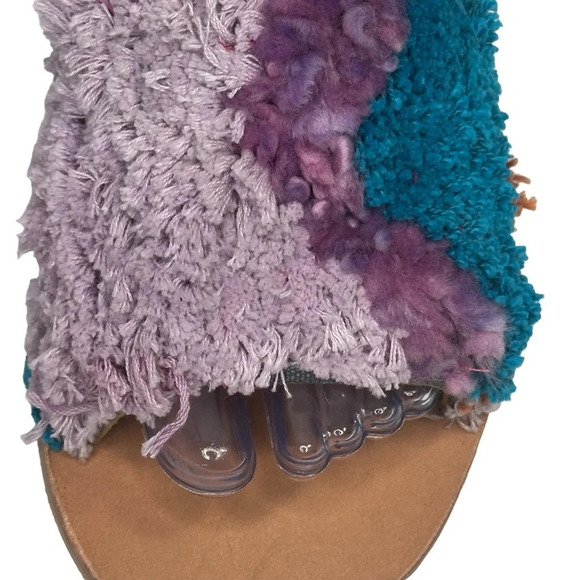 Free People Yuma Woven Mules in Wisteria Combo Sz: 36 - Picture 4 of 9